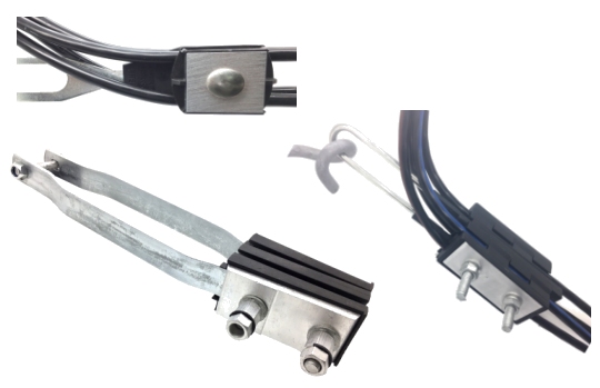 Multi conductors anchoring clamps for ABC aerial bundled cables