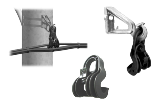 Suspension clamps for ABC networks